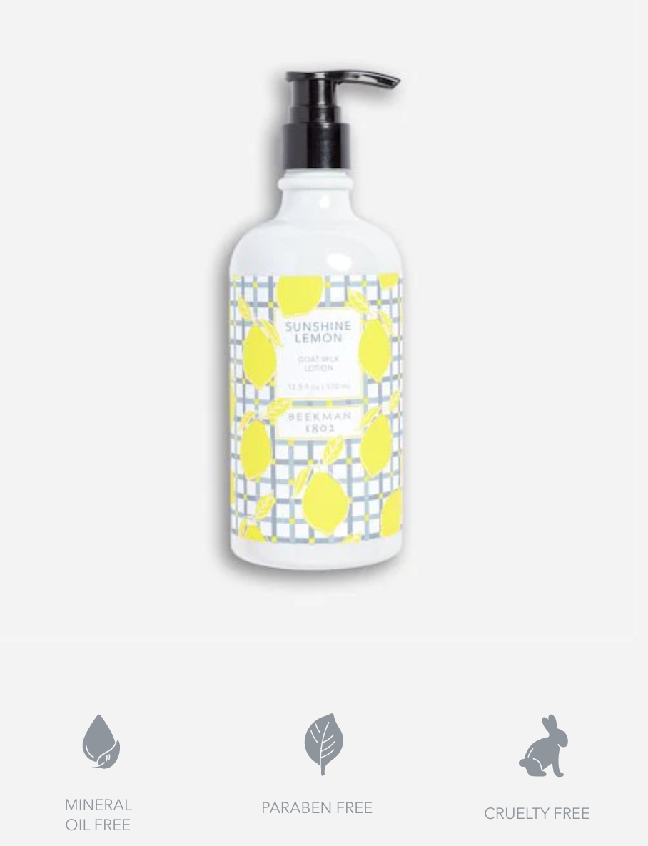 Beekman Sunshine Lemon Hand & Body Lotion 12.5 oz