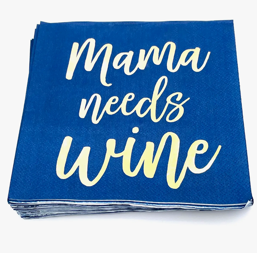 Cocktail Napkin - Mama Needs Wine