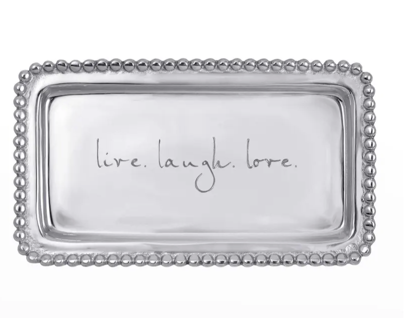 Mariposa Live Laugh Love Beaded Statement Tray