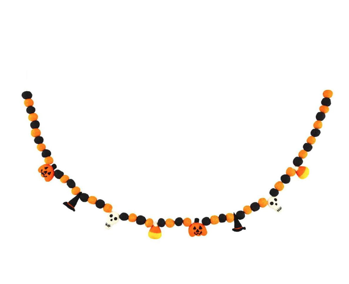 Multi Halloween Felt Wool Garland