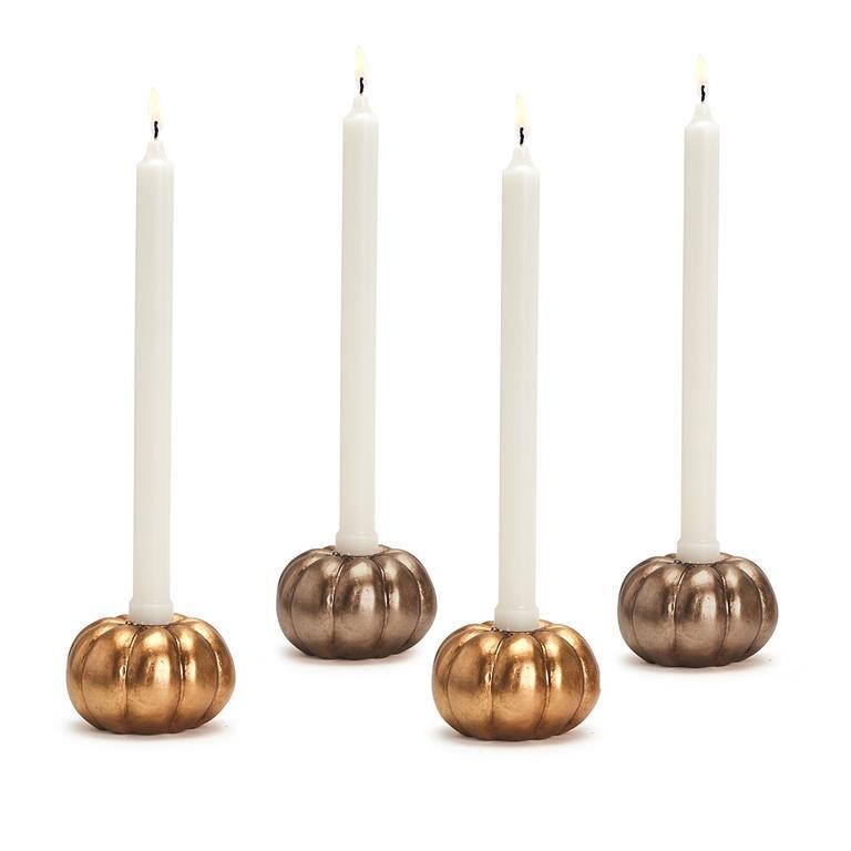 Metallic Pumpkin Candleholder