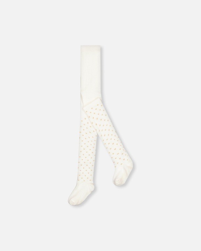 Deux Par Deux Tights With Hearts - Off White