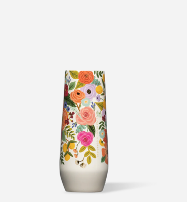 Corkcicle - Stemless Flute - 7oz Rifle Paper - Garden  Party Cream