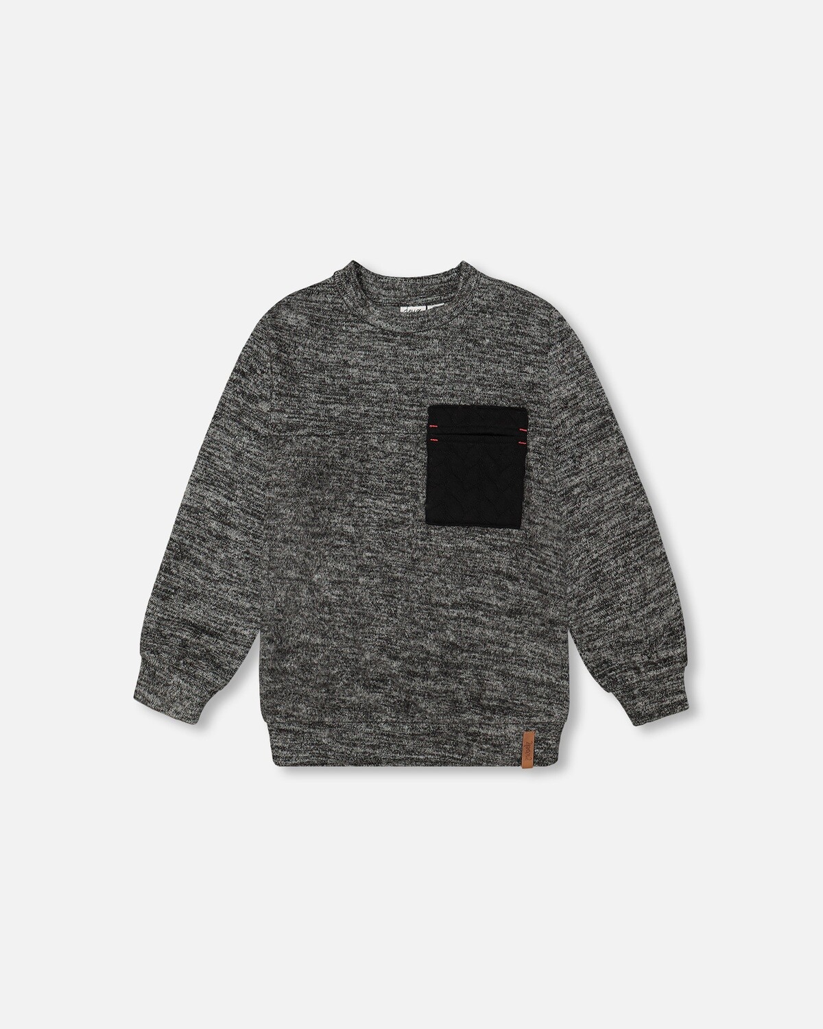 Deux Par Deux Brushed Jersey Top With Pocket