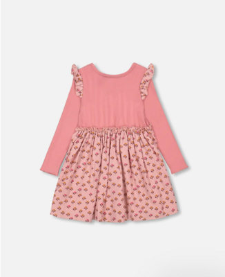 Deux Par Deux Ash Rose Flower Dress