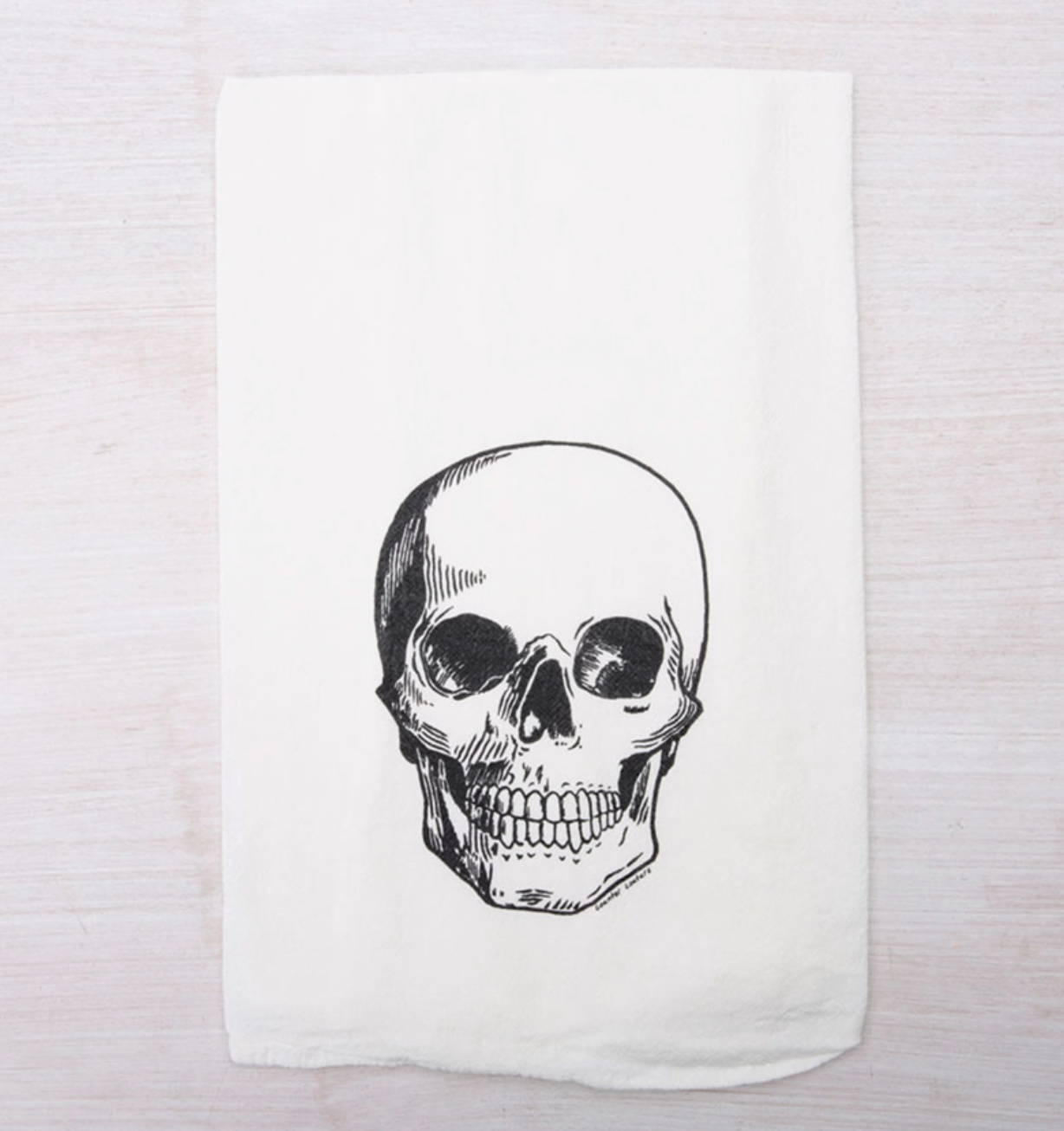 Skull Flour Skull Tea Towel