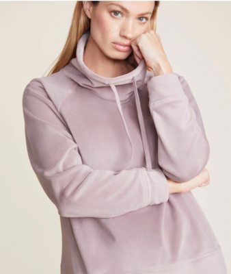 Barefoot LuxeChic Funnel Neck Pullover Deep Taupe