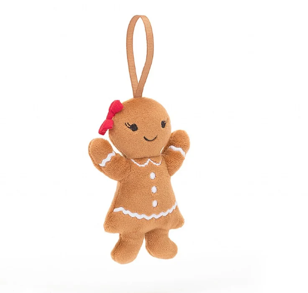 Festive Folly Gingerbread Ruby Ornament