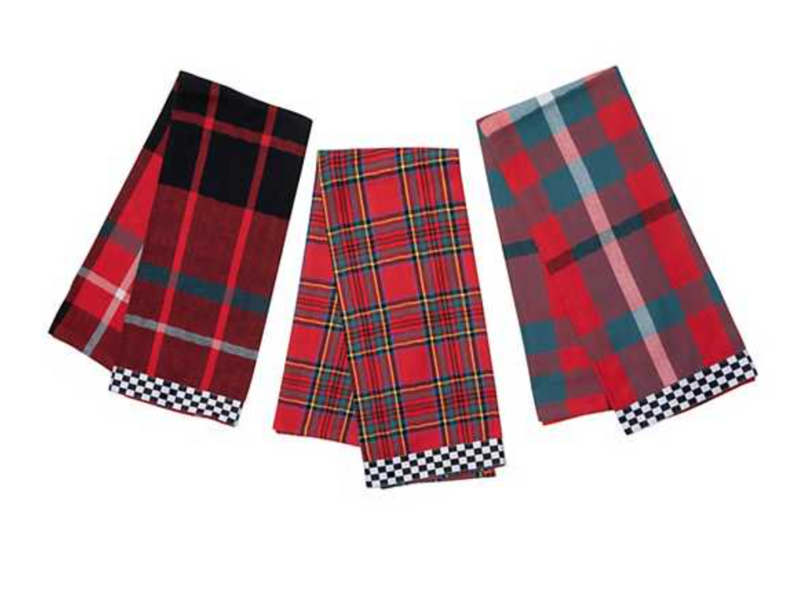 Mackenzie Plaid Dish Towels Set 3