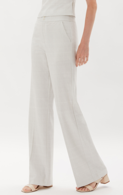 Ecru Yoke Wide Leg Pant Raffia 