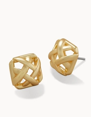 Spartina Cane Stud Earrings Gold