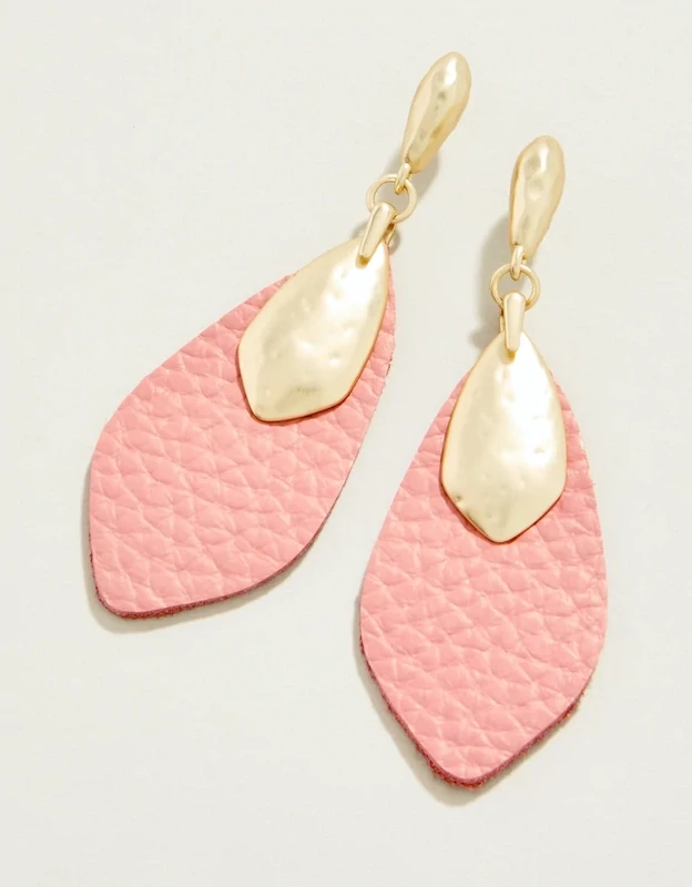 Spartina Leather Petal Earrings Terra Cotta