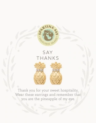 Spartina Sea La Vie Drop Earrings Thanks/Pineapple