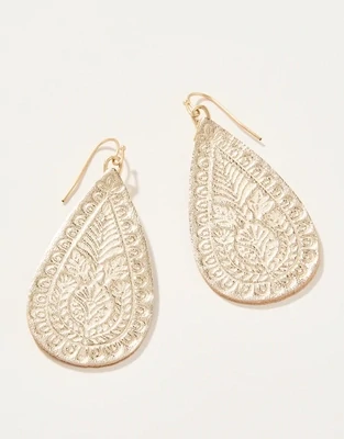 Spartina Penelope Leather Earrings Gold