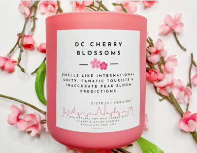 District Heroines DC Cherry Blossoms - Large Candle