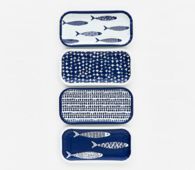 Fish Tray, Melamine, 4" x 8"