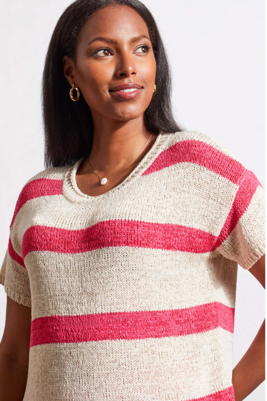 Tribal Short Sleeve Cap Sleeve Raspberry