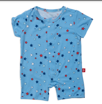Magnetic Red White and Bluetiful Romper Boy
