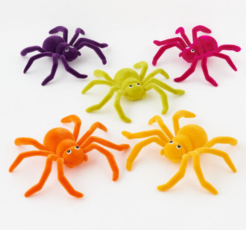 Flocked Spider, 15"