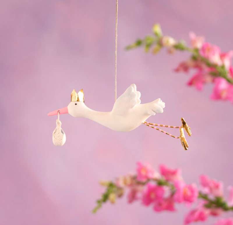 Flying Stork Ornament