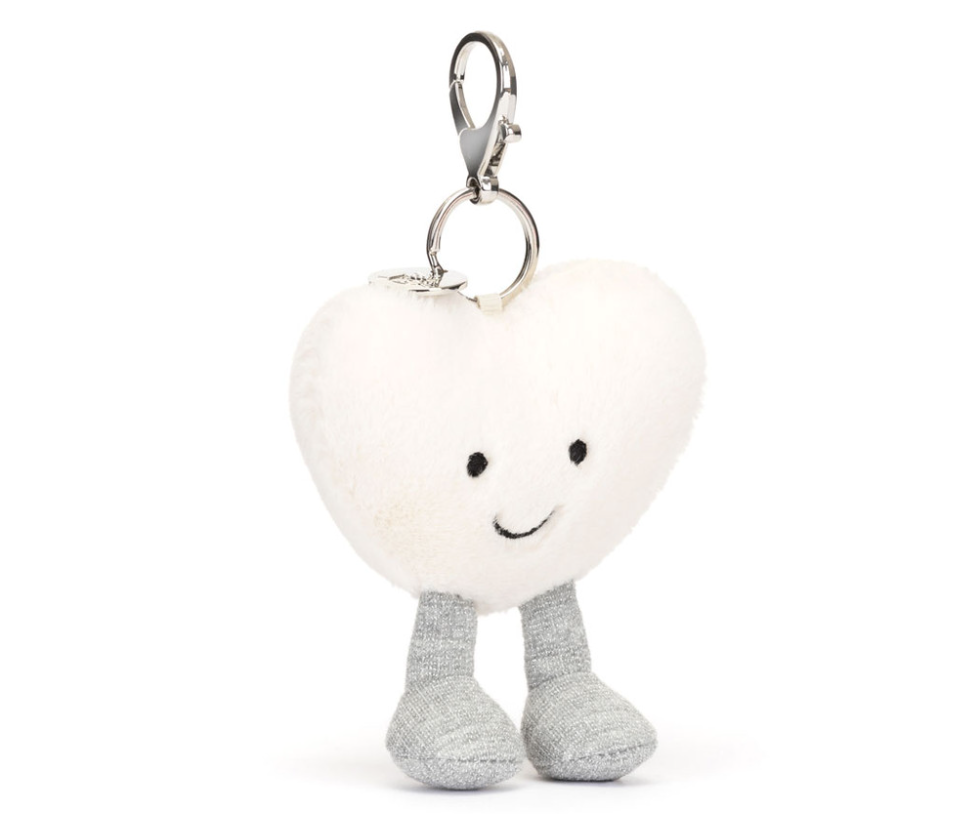 Amuseables Cream Heart Bag Charm