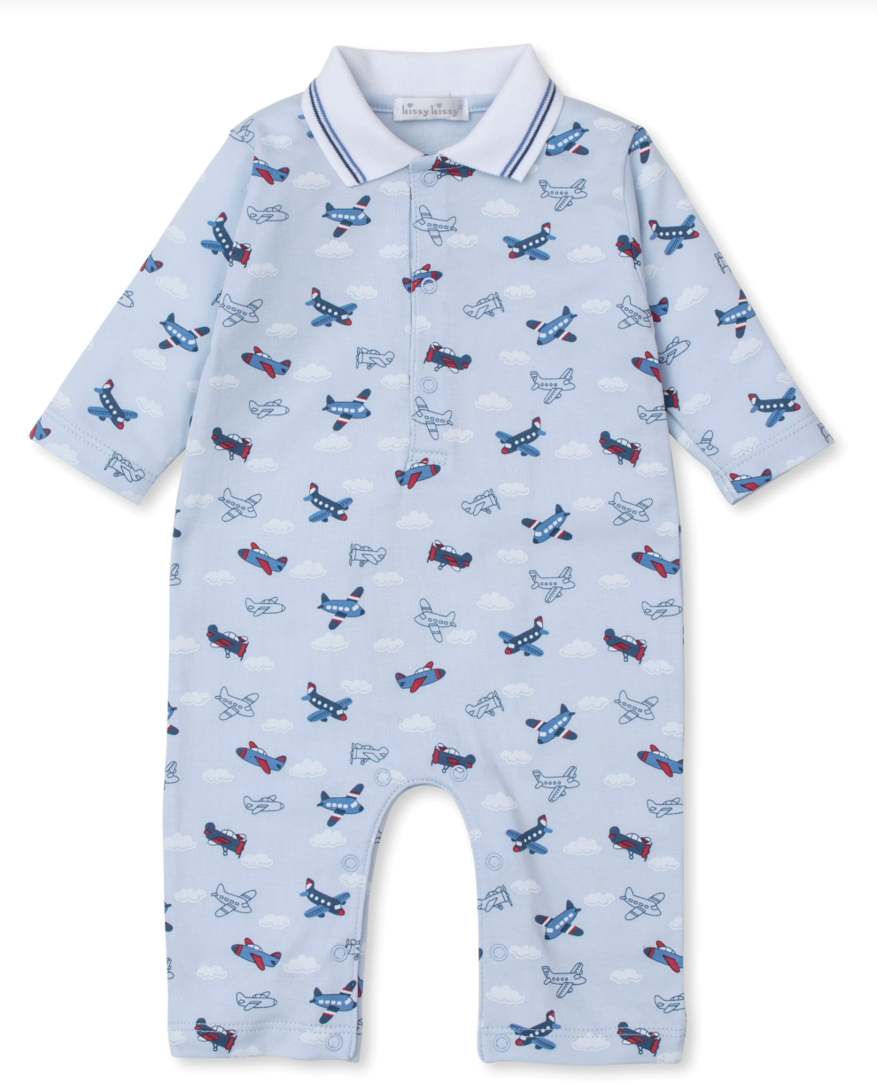 Kissy Sky-High Planes Polo Playsuit