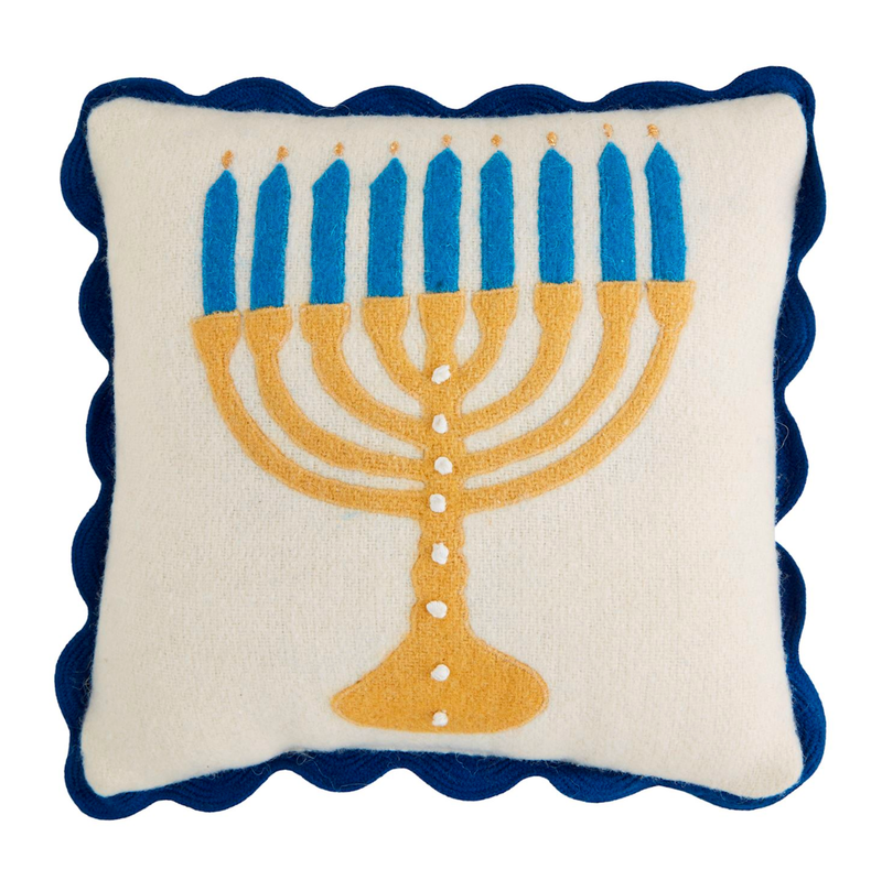 Menorah Mini Hanukkah Pillow