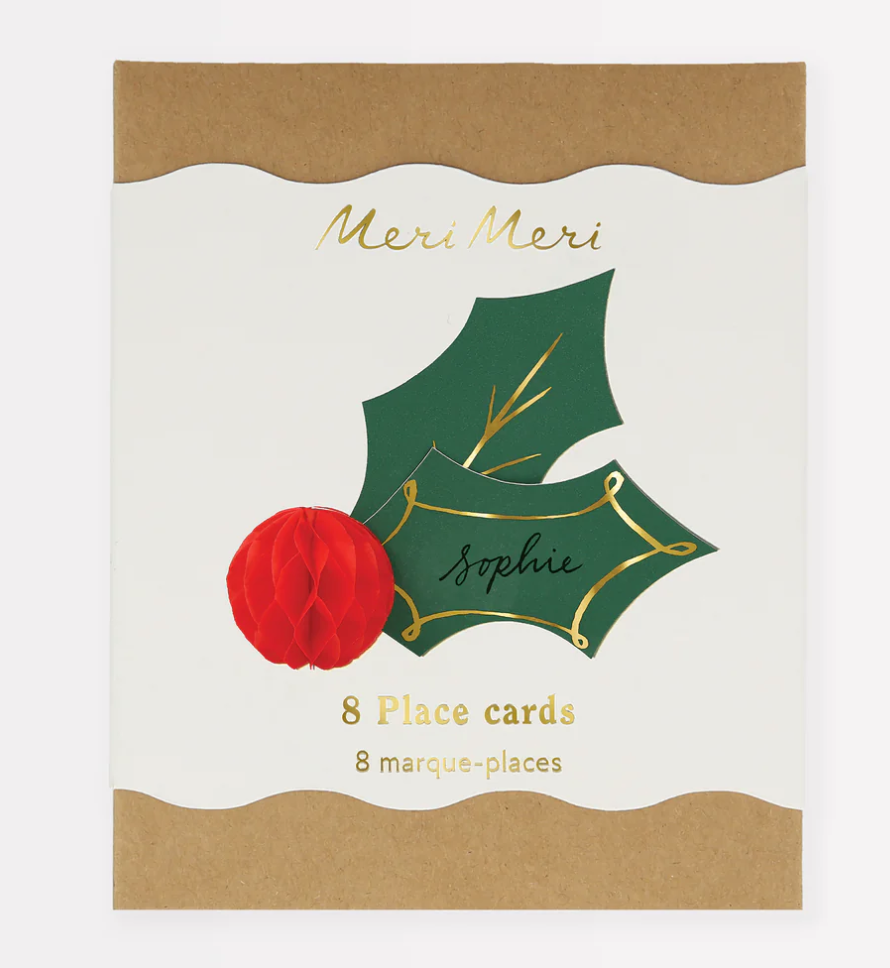 Meri Meri Holly Honeycomb Place Cards