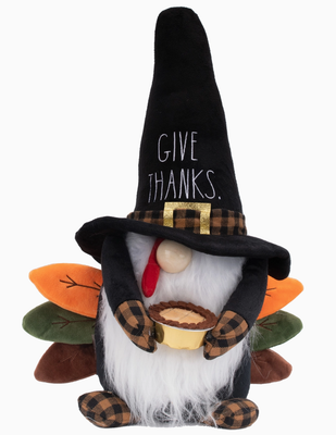 Rae Dunn 'Give Thanks' Thanksgiving Plush Gnome