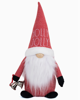 Rae Dunn “Holly Jolly” Red and White Stuffed Christmas Gnome Rae Dunn “Holly Jolly” Red and White Stuffed Christmas Gnome