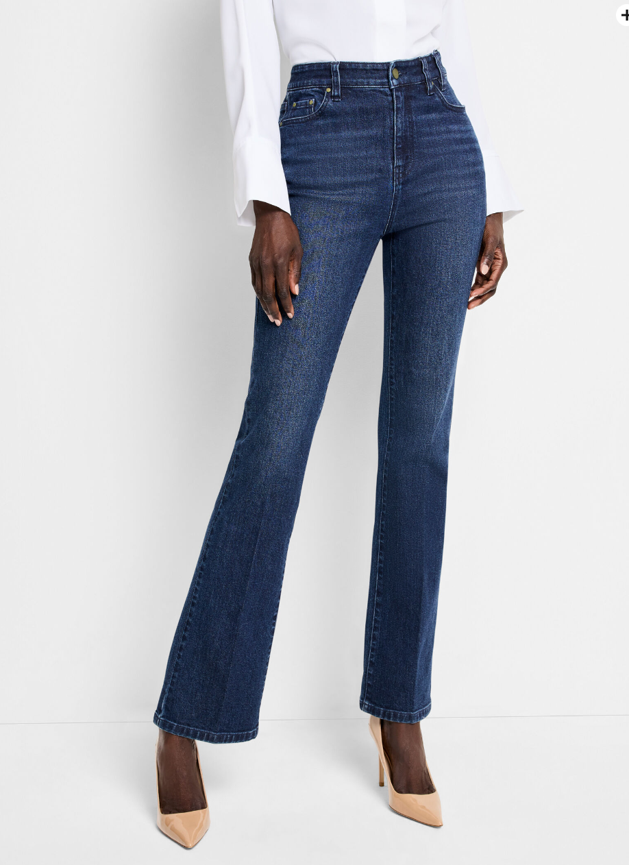 Nic + Zoe High Rise Boot Cut Jeans Marine