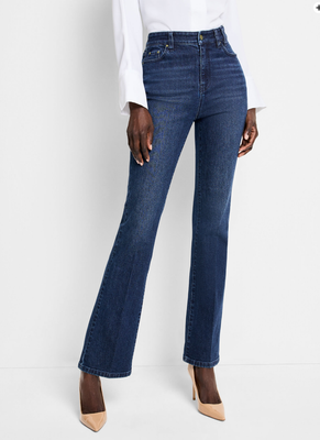 Nic + Zoe High Rise Boot Cut Jeans Marine