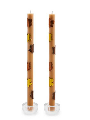 MacKenzie Taper Candle - Maple Leaf Brown