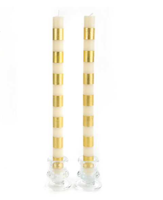 Mackenzie Taper Candle - Gold Band