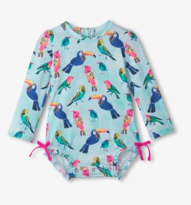 Hatley Tropical Birds Rashguard Swimsuit