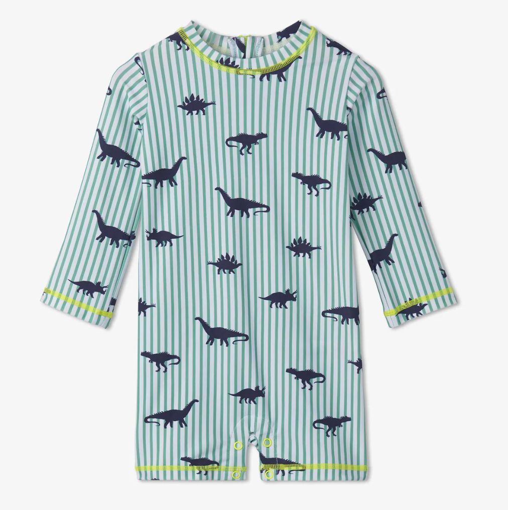 Hatley Dino Stripes One-Piece Rashguard