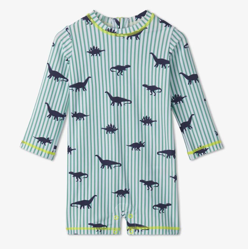 Hatley Dino Stripes One-Piece Rashguard
