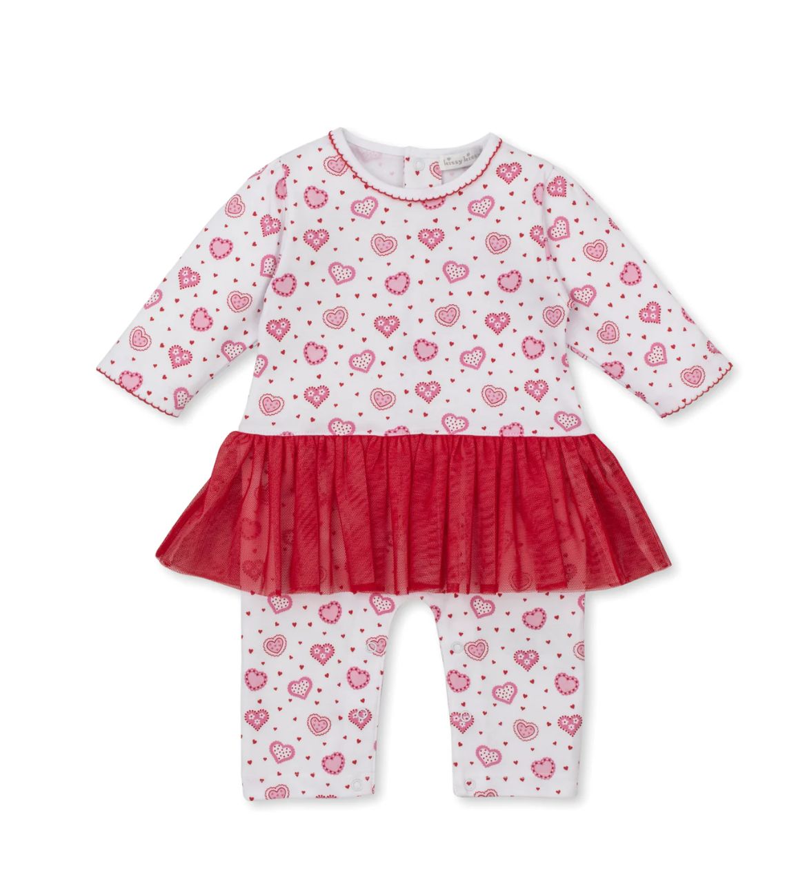 Kissy Flirty Hearts Tutu Playsuit