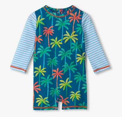 Hatley Printed Palms One-Piece Rashguard