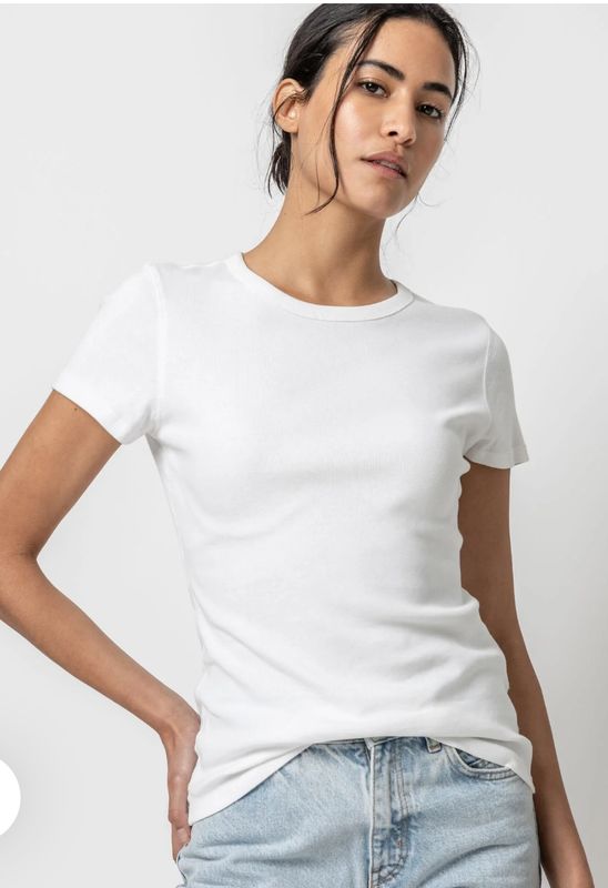 Lilla P Short Sleeve Crew - White