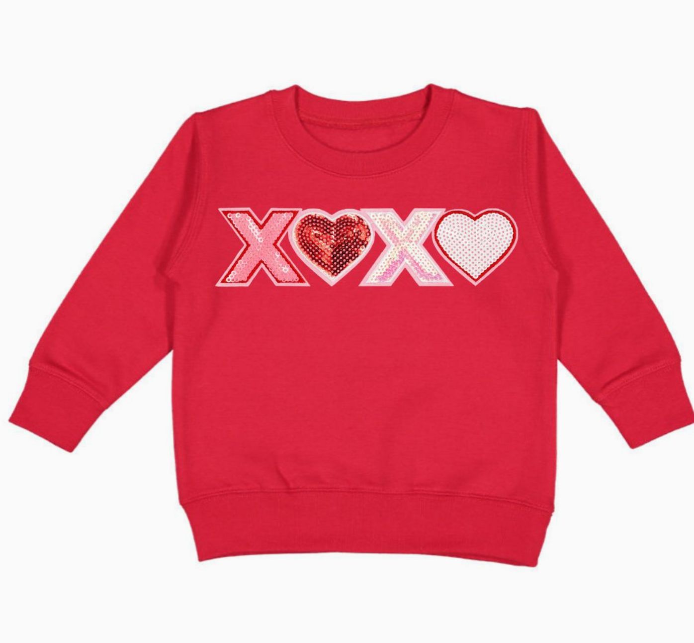 XOXO Sequin Patch Sweatshirt