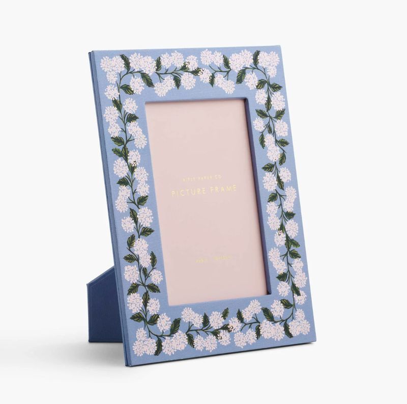 Hydrangea Paper Wrapped Picture  Frame