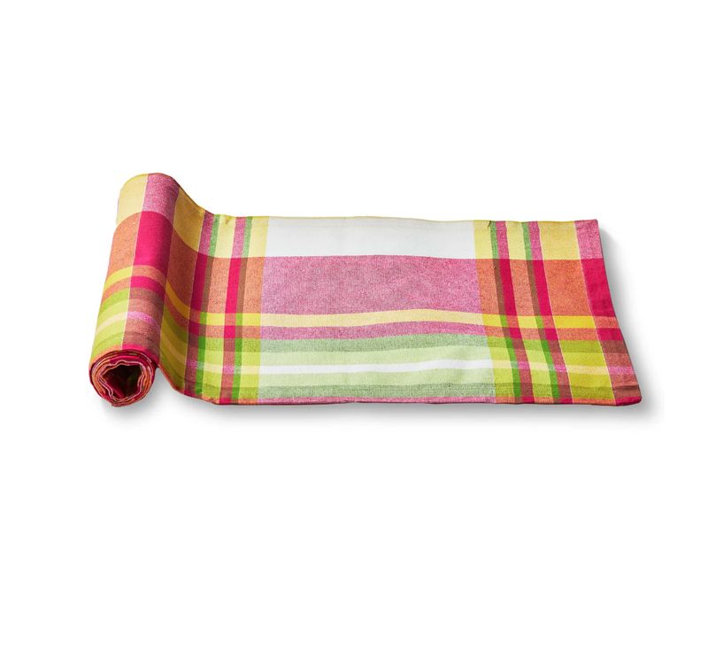 Lemoncello Plaid Runner
