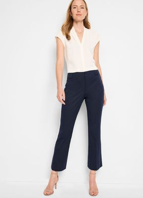 Nic + Zoe 28" Plaza Demi Boot Cotton Bi-Stretch Pant Dark Indigo