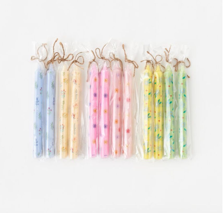 Floral Taper Candle