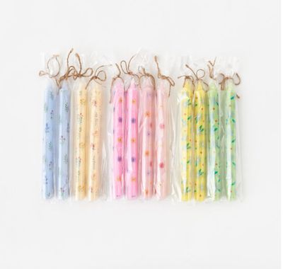 Floral Taper Candle
