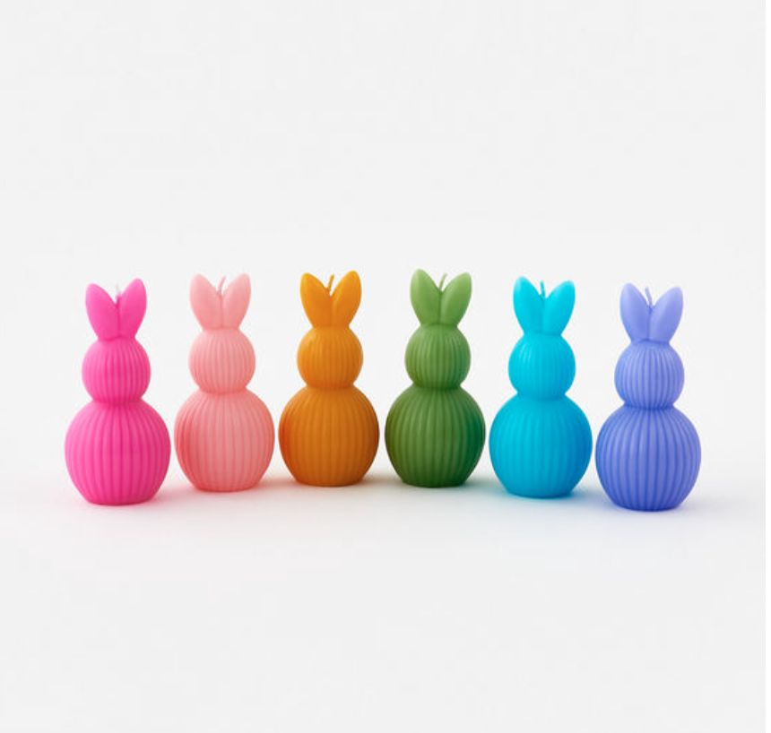 Ribbed Bunny Candle