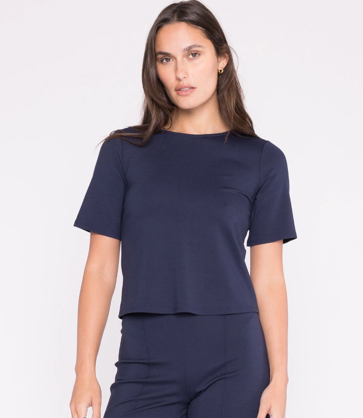 Ripley Radar Knit Short Sleeve Top Navy