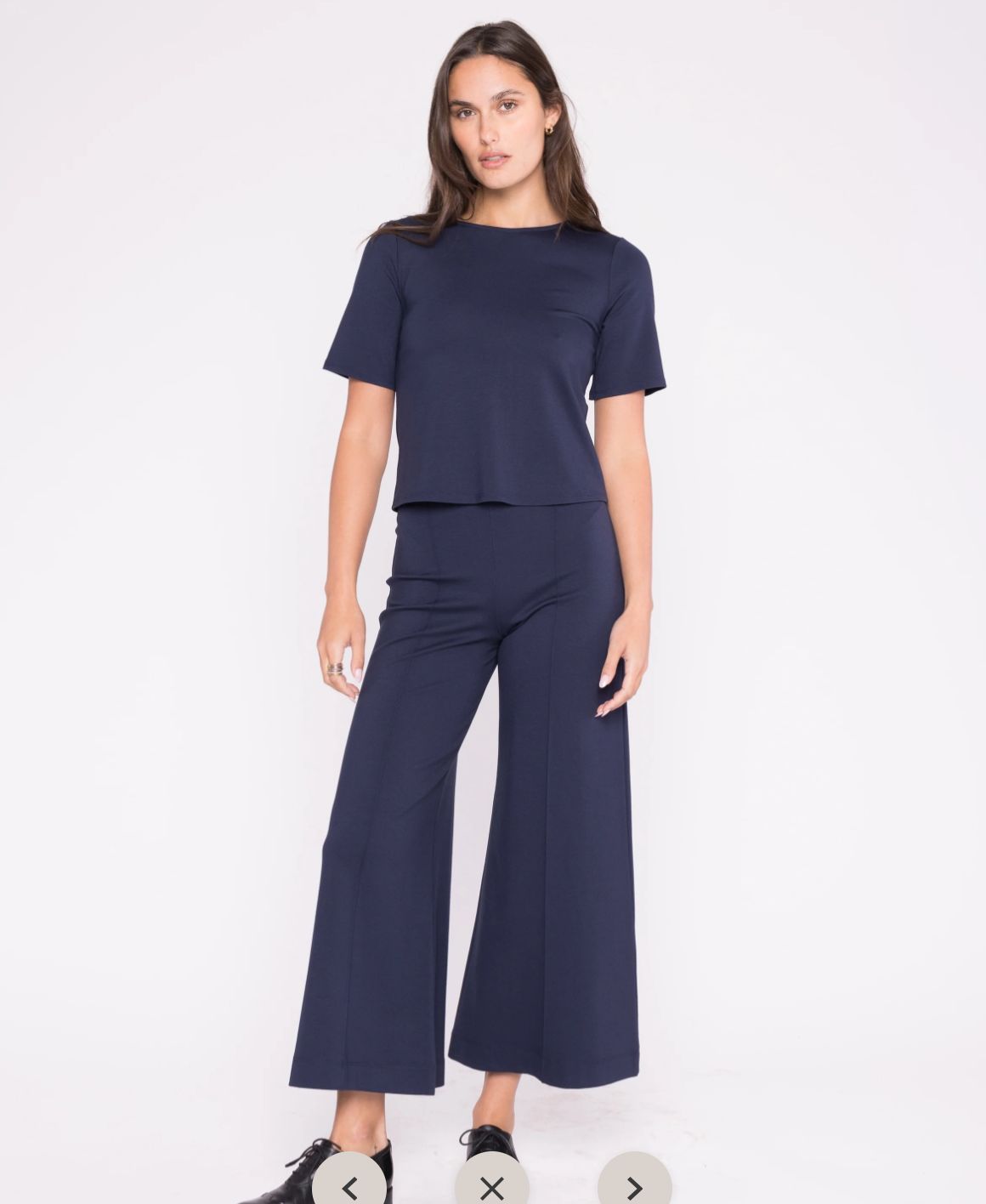 Ripley Radar Wide Leg Pant Cropped Navy
