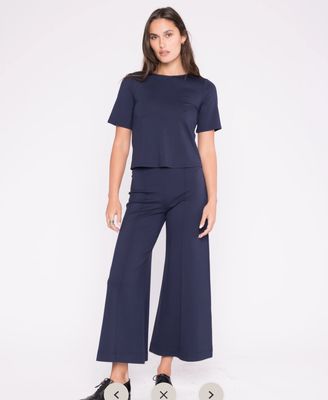 Ripley Radar Wide Leg Pant Cropped Navy